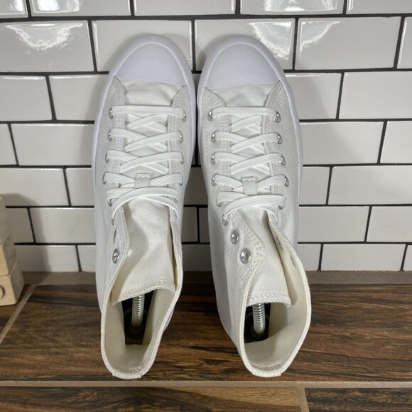 Converse Chuck Taylor All Star Lugged Hi Shoes Womens 11 White Platform Sneakers - Picture 7 of 13